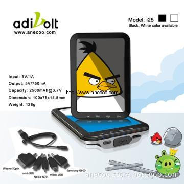 AdiVolt Mobile Power Travel Charger External 2500mAh Battery Charger